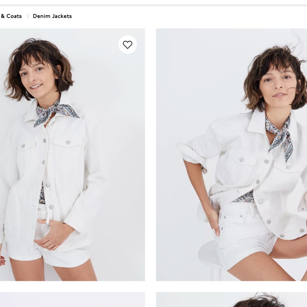 Madewell Oversized Jean Jacket White